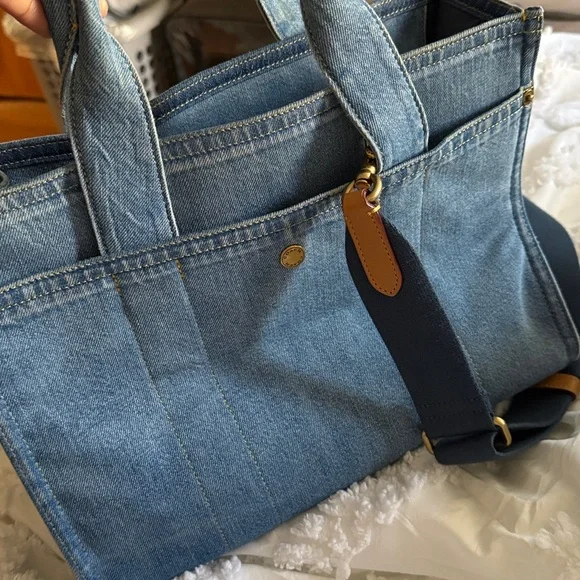 Coach Denim Blue Tote Bag - Picture 7 of 15